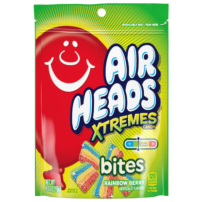 Airheads Rainbow Berry Xtremes Bites, 12 x 9 oz Case - Candy & Confections