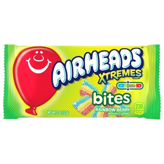 Air Heads Xtremes Rainbow Berry Xtremes Bites Gummy Candy, 8 x 18 x 0.125 lb Case - Candy & Confections