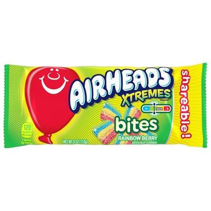 Air Heads Shareable King Size Xtremes Rainbow Berry Bites Share Pack, 8 x 18 x 4 oz Case - Candy & Confections