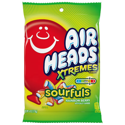 Airheads Xtreme Sourfuls Candy Gummy Candy, 12 x 6 oz Case - Candy & Confections
