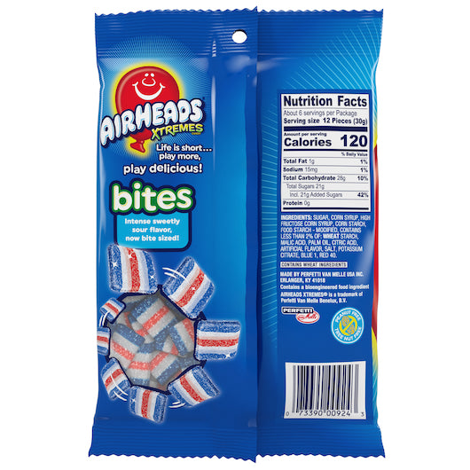 Airheads Xtreme Bites, 12 x 6 oz Case - Candy & Confections