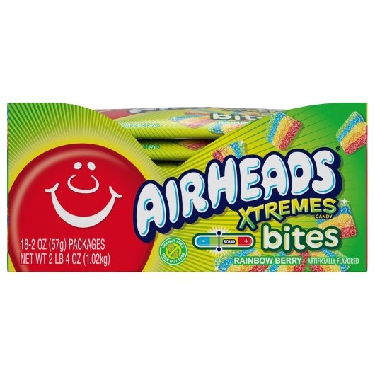 Air Heads Xtremes Rainbow Berry Xtremes Bites Gummy Candy, 8 x 18 x 0.125 lb Case - DOT product image 4