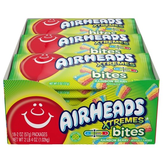 Air Heads Xtremes Rainbow Berry Xtremes Bites Gummy Candy, 8 x 18 x 0.125 lb Case - DOT product image 6