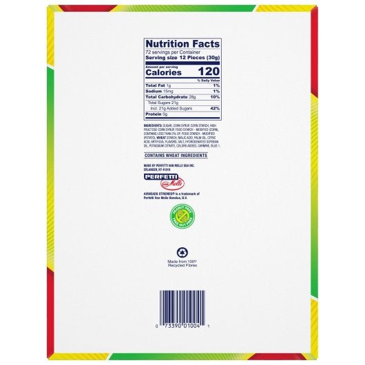 Air Heads Shareable King Size Xtremes Rainbow Berry Bites Share Pack, 8 x 18 x 4 oz Case - DOT product image 3