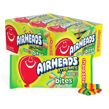 Air Heads Shareable King Size Xtremes Rainbow Berry Bites Share Pack, 8 x 18 x 4 oz Case - DOT product image 5