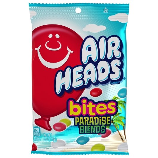 Airheads Paradise Blend Bites Peg Bag, 12 x 6 oz Case - Candy & Confections