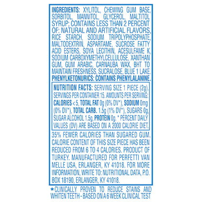 Mentos Sugar Free Pure White Sweet Mint Gum, 12 x 10 x 15 PC Case - DOT product image 3