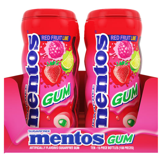 Mentos Sugar Free Pure Fresh Red Fruit Lime Gum, 12 x 10 x 15 PC Case - DOT product image 3