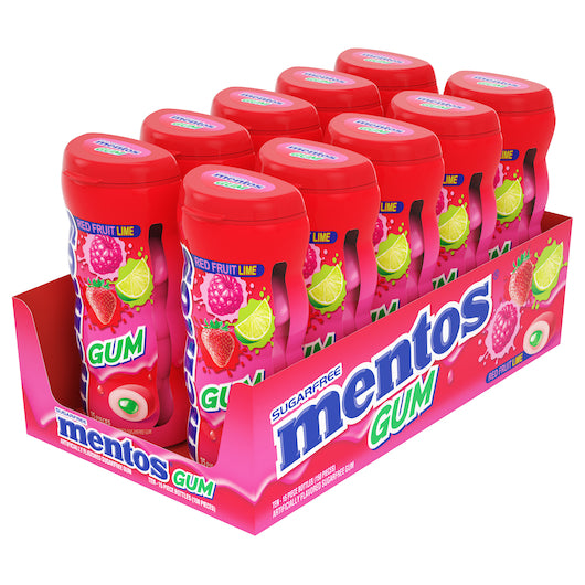 Mentos Sugar Free Pure Fresh Red Fruit Lime Gum, 12 x 10 x 15 PC Case - DOT product image 4