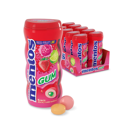 Mentos Sugar Free Pure Fresh Red Fruit Lime Gum, 12 x 10 x 15 PC Case - DOT product image 6
