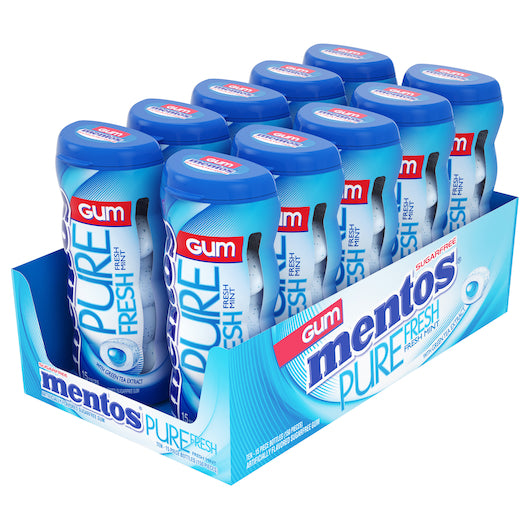 Mentos Pure Fresh Mint Gum, Pocket Bottle, 12 x 10 x 15 PC Case - DOT product image 2