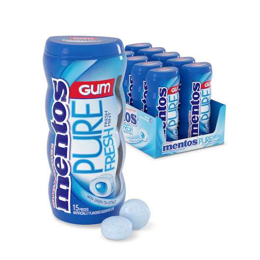 Mentos Pure Fresh Mint Gum, Pocket Bottle, 12 x 10 x 15 PC Case - DOT product image 4