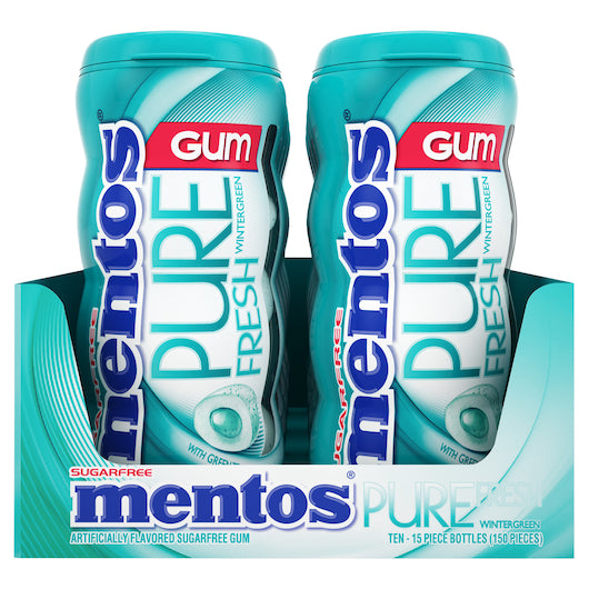 Mentos Sugar Free Pure Fresh Wintergreen Gum, 12 x 10 x 15 PC Case - DOT product image 2