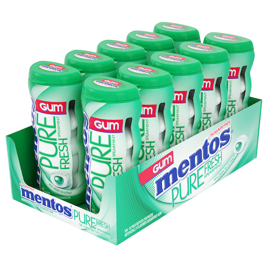 Mentos Sugar Free Pure Fresh Spearmint Gum, 12 x 10 x 15 PC Case - DOT product image 2