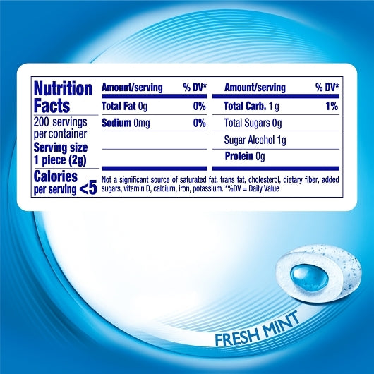 Mentos Sugar Free Pure Fresh Gum Fresh Mint Curvy Bottle, 6 x 4 x 50 PC Case - DOT product image 3