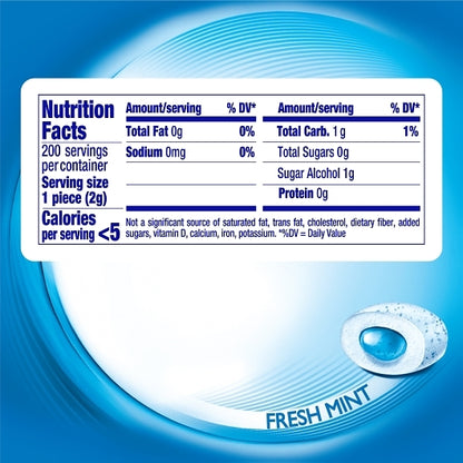 Mentos Sugar Free Pure Fresh Gum Fresh Mint Curvy Bottle, 6 x 4 x 50 PC Case - DOT product image 3