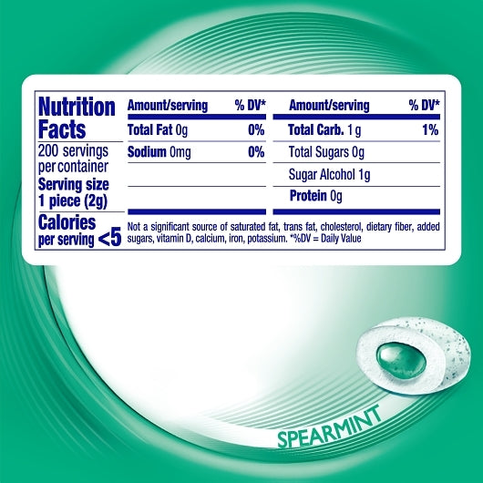 Mentos Sugar Free Pure Fresh Gum Spearmint Curvy Bottle, 6 x 4 x 50 PC Case - DOT product image 3