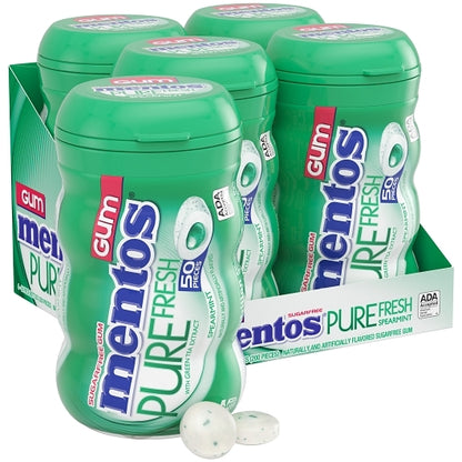 Mentos Sugar Free Pure Fresh Gum Spearmint Curvy Bottle, 6 x 4 x 50 PC Case - DOT product image 4