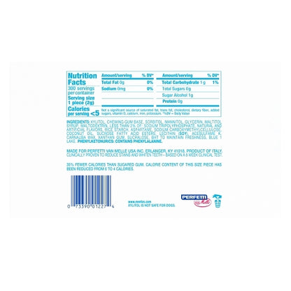 Mentos Sugar Free Pure Fresh Gum Pure White Curvy Bottle, 6 x 6 x 50 PC Case - DOT product image 8