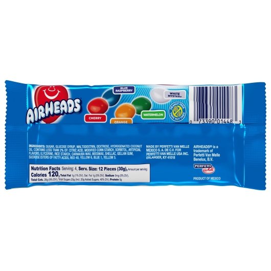 Airheads King Size Original Fruit Bites Share Pack, 8 x 18 x 4 oz Case - DOT product image 2