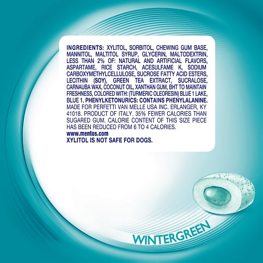 Mentos GUM CURVY BOTTLE WINTERGREEN, 6 x 6 x 50 PC Case - DOT product image 2