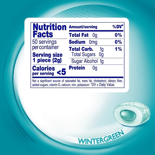 Mentos GUM CURVY BOTTLE WINTERGREEN, 6 x 6 x 50 PC Case - DOT product image 3