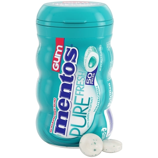 Mentos GUM CURVY BOTTLE WINTERGREEN, 6 x 6 x 50 PC Case - DOT product image 4