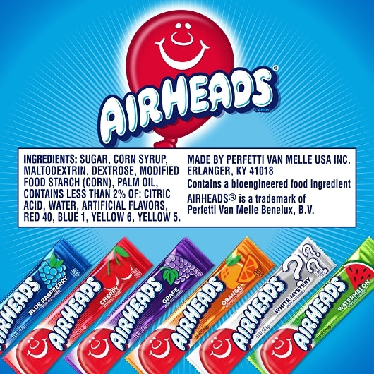Airheads Theater Box Shipper, 12 x 3.3 oz Case - Candy & Confections