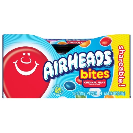Airheads King Size Original Fruit Bites Share Pack, 8 x 18 x 4 oz Case - DOT product image 4