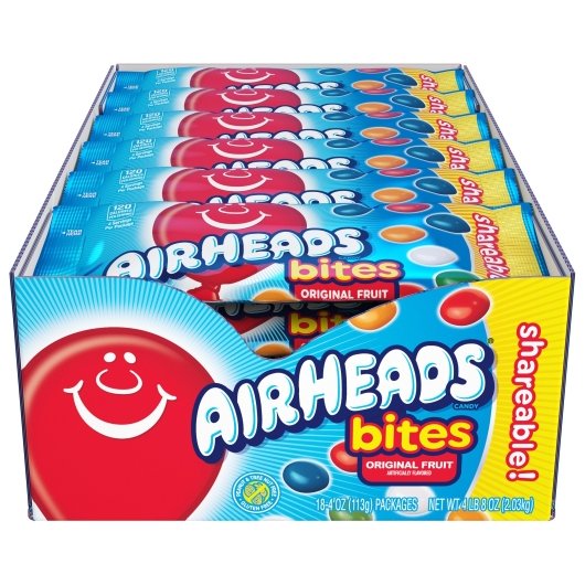 Airheads King Size Original Fruit Bites Share Pack, 8 x 18 x 4 oz Case - DOT product image 5