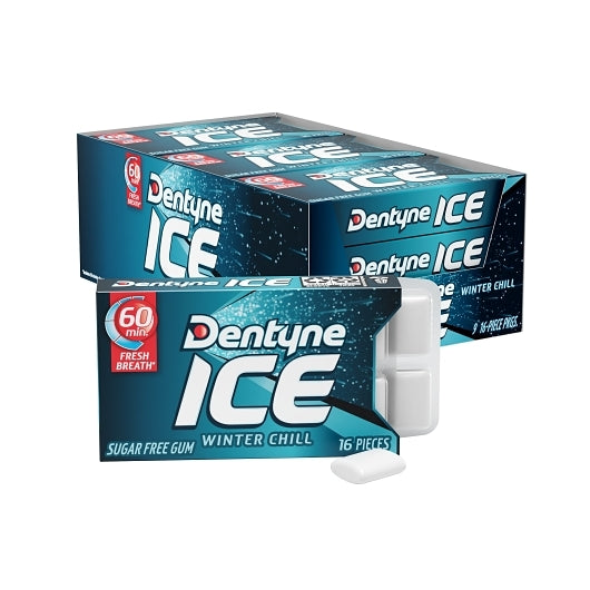 Trident Dentyne Ice Winter Chill, 18 x 9 x 16 ct Case - Candy & Confections