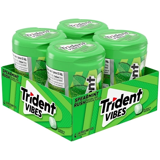 Trident Vibes Spearmint Gum, 6 x 4 x 40 ct Case - Candy & Confections - image 2
