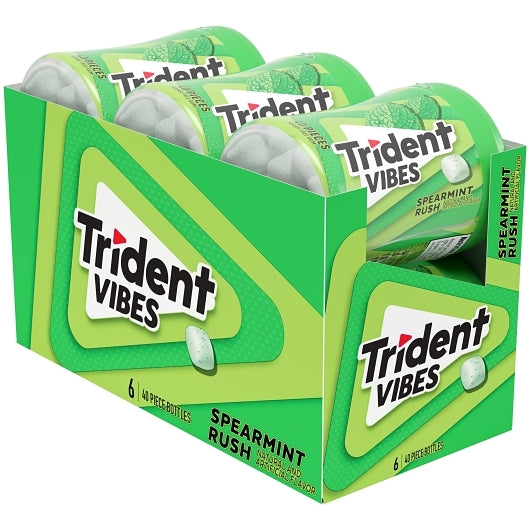 Trident Vibes Spearmint Gum, 4 x 6 x 40 ct Case - Candy & Confections - image 2