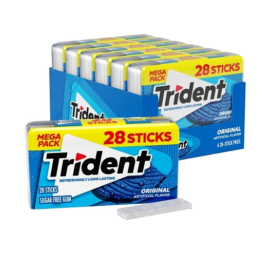 Trident Gum Original Pocket Pack, 8 x 6 x 28 ct Case - Candy & Confections