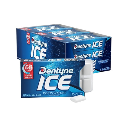 Dentyne Ice Peppermint, 18 x 9 x 16 ct Case - Candy & Confections