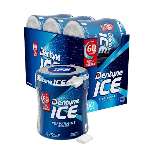 Trident Sugar Free Ice Gum Peppermint, 4 x 6 x 60 ct Case - Candy & Confections