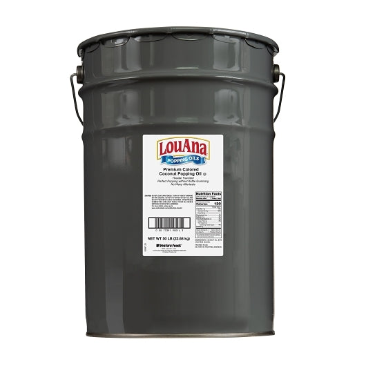 LouAna Premium Colored Coconut Popping Oil Shelf Stable Pail, 1 x 50 lb Case - Pantry Ingredients - image 2