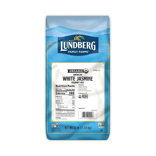 Lundberg California Organic American White Jasmine Rice, 1 x 25 lb Case - DOT product image 2