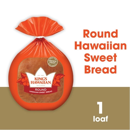Kings Hawaiian Original Round Bread, 6 x 16 oz Case - Breads, Rolls & Buns