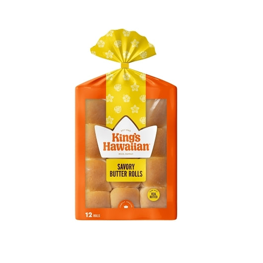 Kings Hawaiian Savory Butter Dinner Roll, 12 x 12 oz Case - Breads, Rolls & Buns