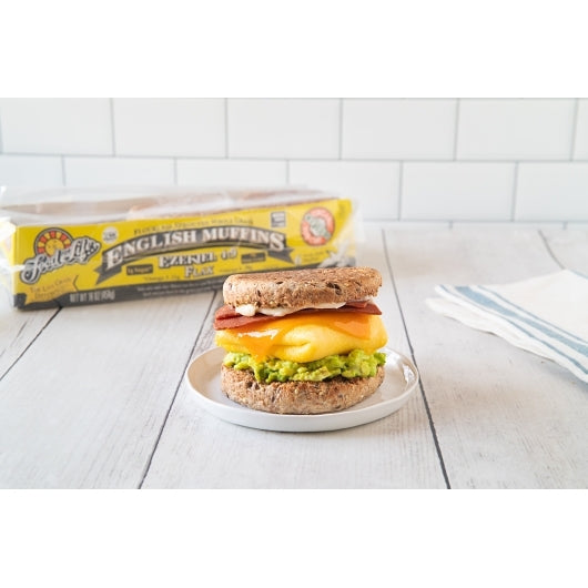 Food For Life ORGANIC EZEKIEL 4:9 SPROUTED GRAIN FLAX ENGLISH MUFFIN, 6 x 16 oz Case - DOT product image 3