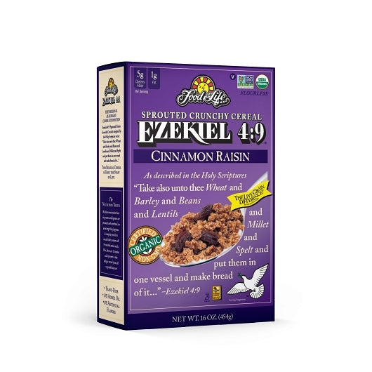 Food For Life Organic Ezekiel 4:9 Sprouted Whole Grain Cinnamon Raisin Cereal, 6 x 16 oz Case - DOT product image 7