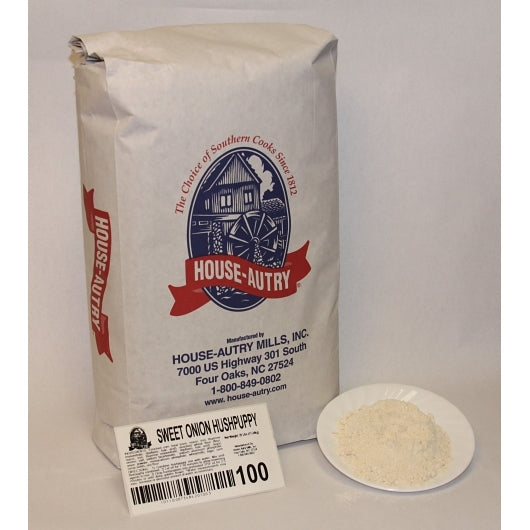 House Autry Hushpuppy Sweet Onion Hushpuppy Batter Mix With Onion, 1 x 25 lb Case - Pantry Ingredients
