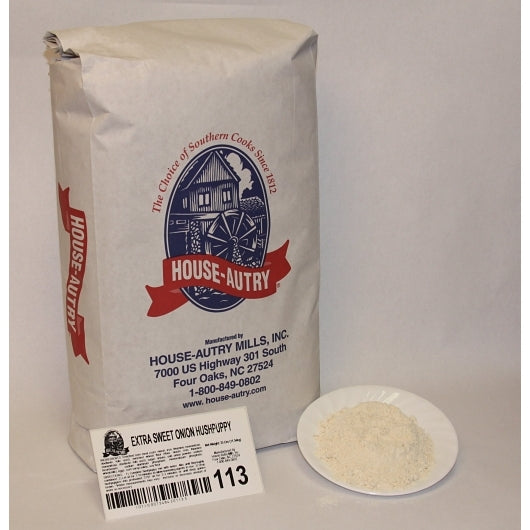 House Autry Extra Sweet Onion Hushpuppy Batter Mix, 1 x 25 lb Case - Pantry Ingredients