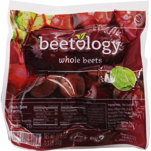 Beetology Non-GMO Fair Trade Peeled and Cooked Red Whole Beets, 12 x 17.6 oz Case - DOT product image 3