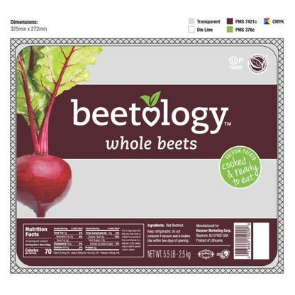 Beetology Non-GMO Fair Trade Peeled and Cooked Red Food Service Beets, 5 x 5.5 lb Case - DOT product image 5