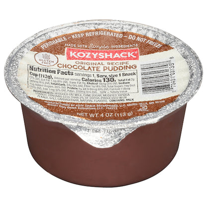 Kozy Shack Chocolate Pudding, 48 x 4 oz Case - Bakery & Desserts