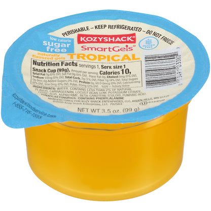 Kozy Shack Sugar Free Tropical Smartgells, 48 x 3.5 oz Case - Bakery & Desserts