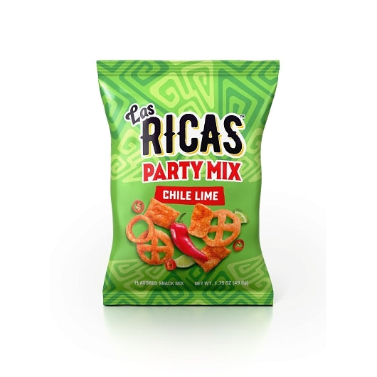 Las Ricas Chile Lime Party Mix Puffed Snack, 6 x 1.75 oz Case - Pantry Ingredients