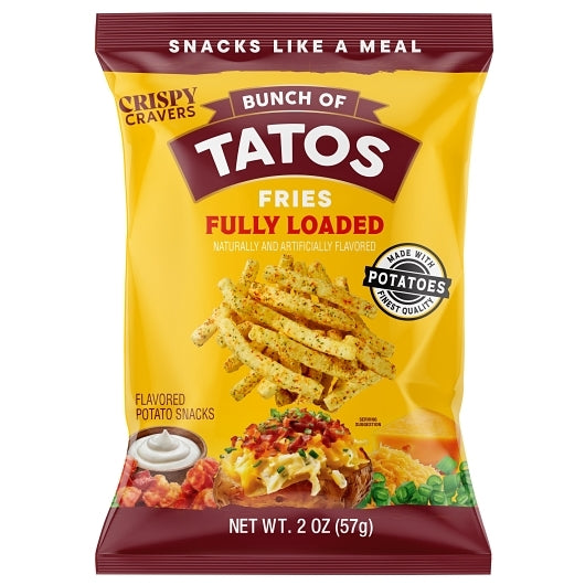 Crispy Cravers Fully Loaded Tatos Fries Bag, 6 x 2 oz Case - Meat, Poultry & Seafood